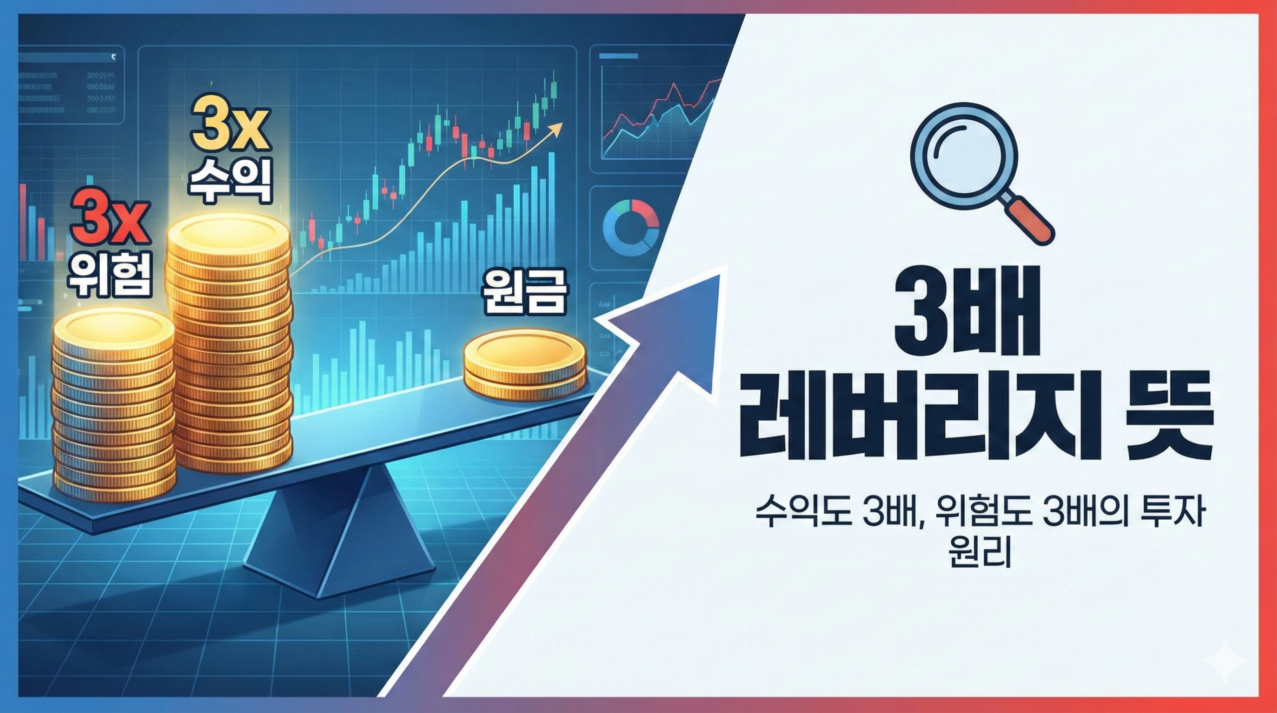 3배 레버리지 뜻 쉽게 설명(+쉬운 예시)