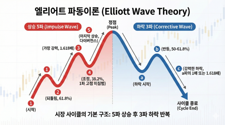 엘리엇 파동 이론 5분 설명(+실제 적용 예시)